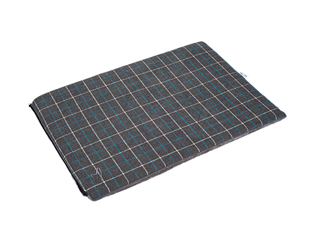 Gor Pets Premium Comfy Orthopaedic Non-Slip Dog Mat - Large Grey Check (76x122x5cm)