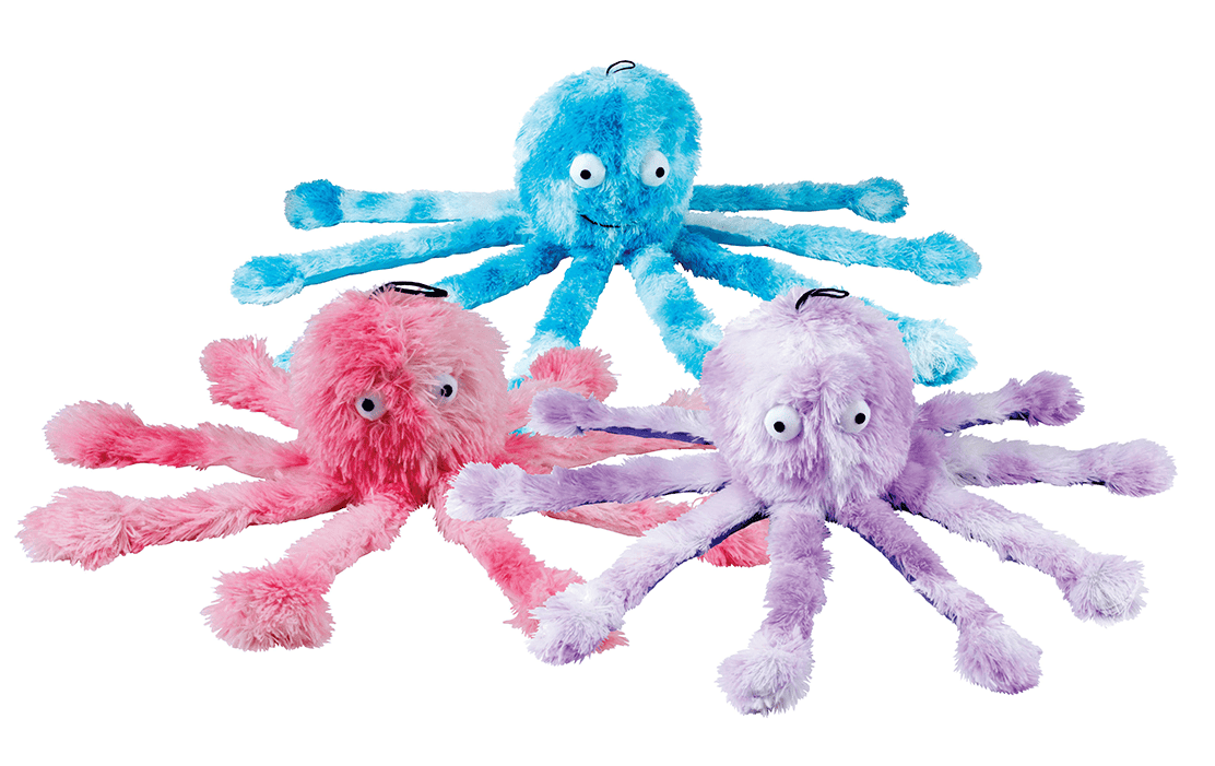 Gor Pets Reef Baby Octopus Plush Pet Toy 25cm - Blue/Purple/Pink