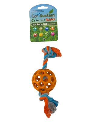 Gor Pets Sustain Air Rope Ball Eco-Friendly Dog Toy Medium 6.5cm - Orange