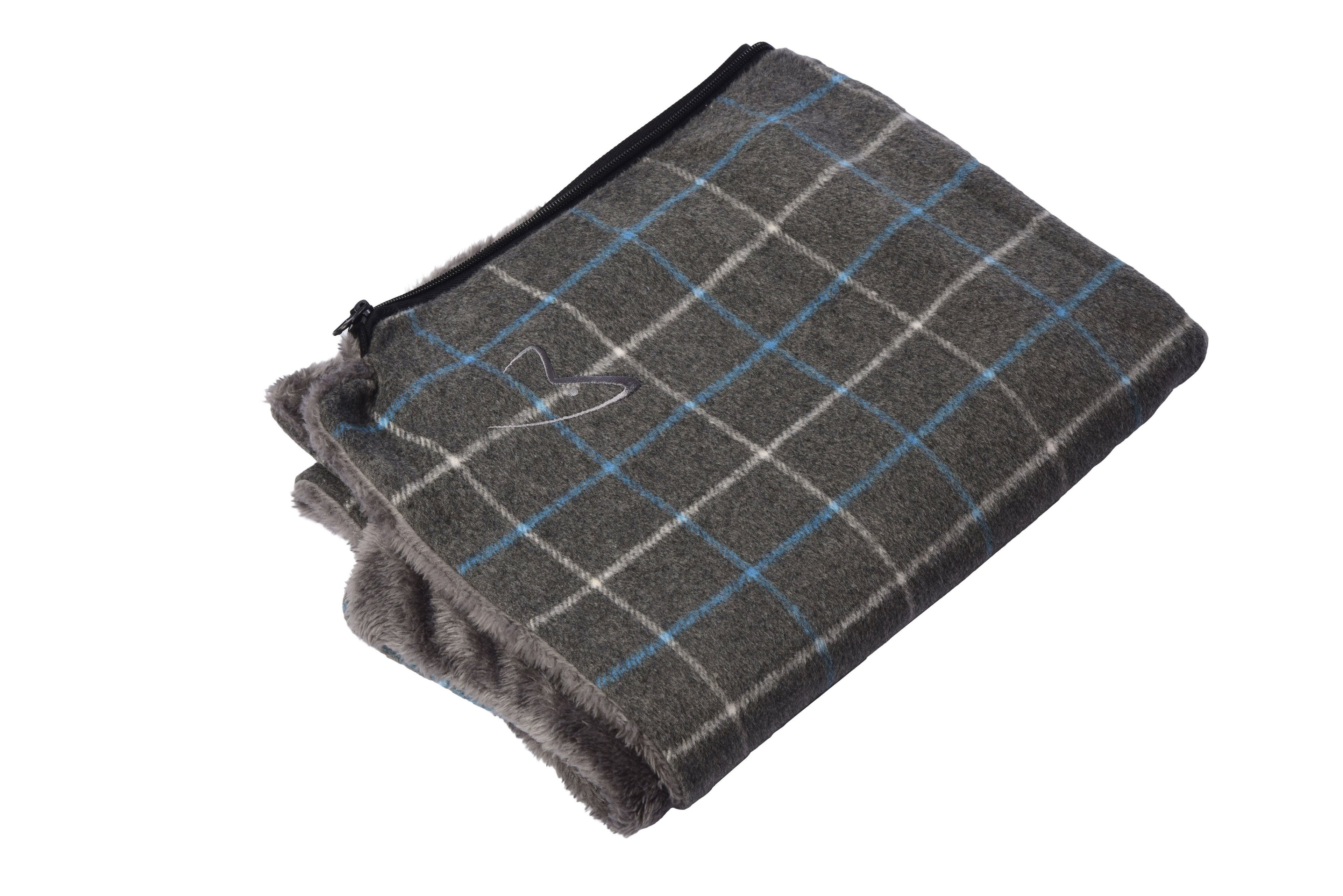 Gor Pets Premium Comfy Replacement Dog Cushion Cover - Large Grey Check