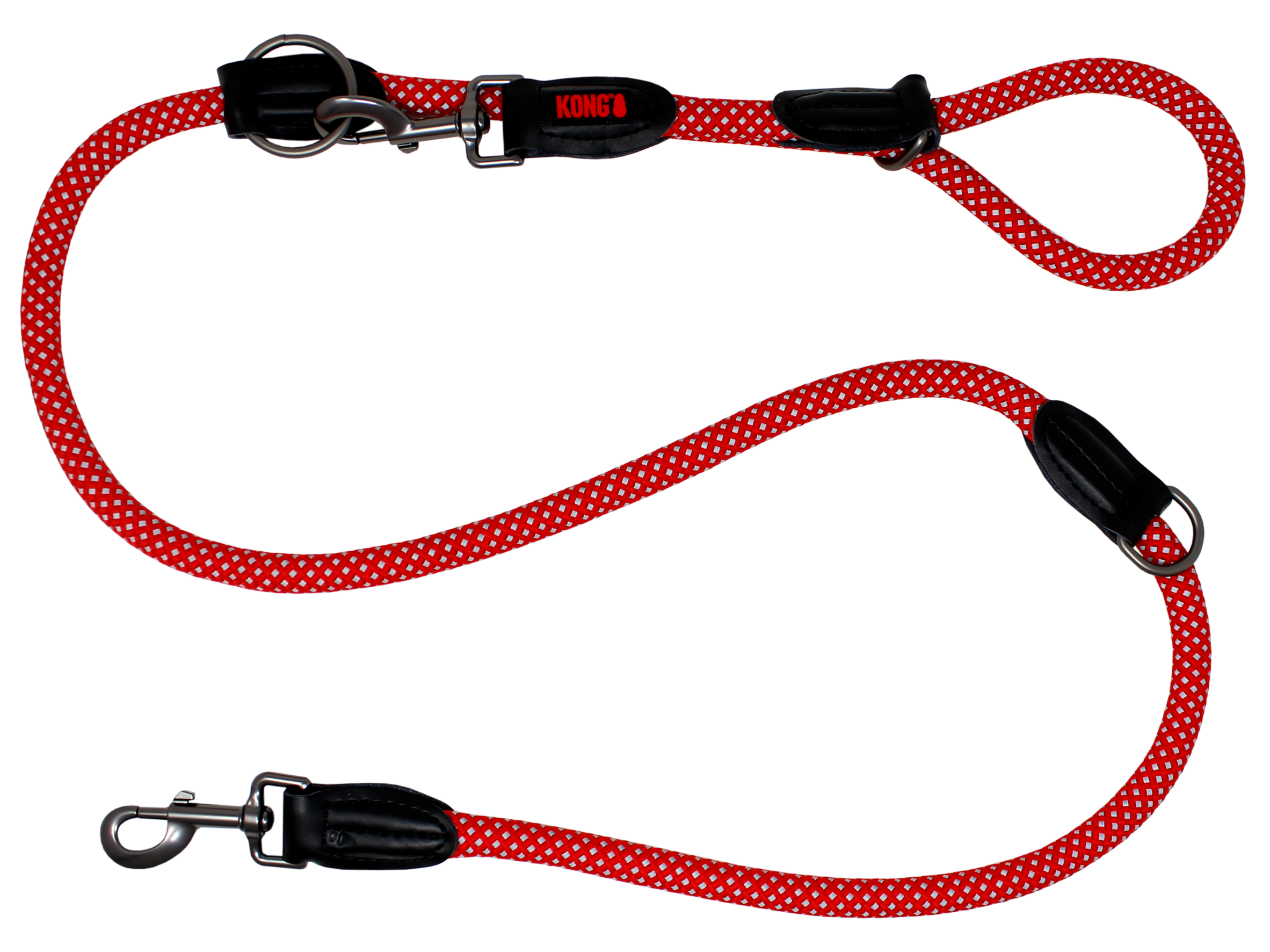 KONG Rope Adjustable Durable Dog Leash - Large Red