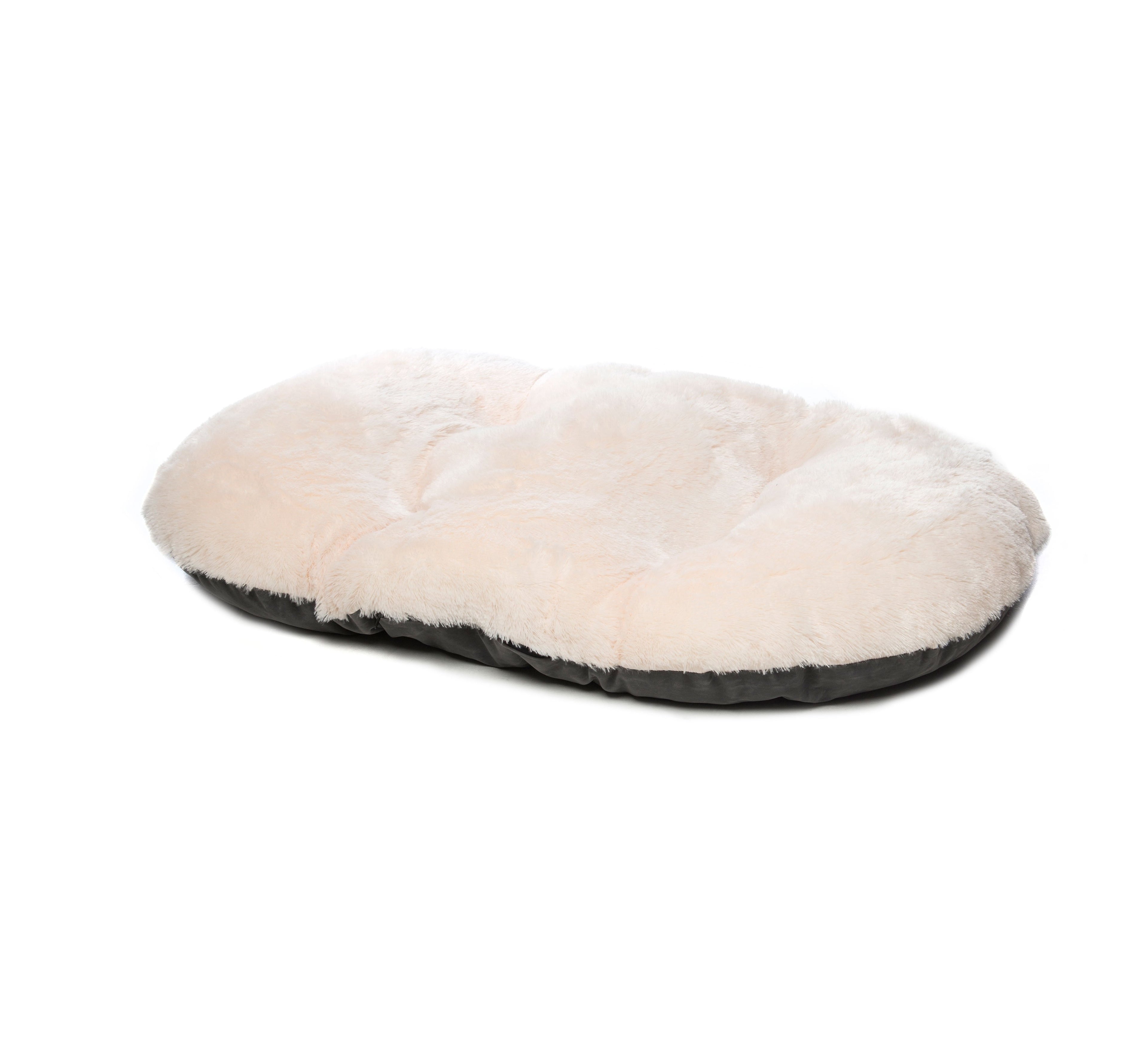 Gor Pets Nordic Oval Soft Fleece Machine Washable Dog Cushion - 21" Grey