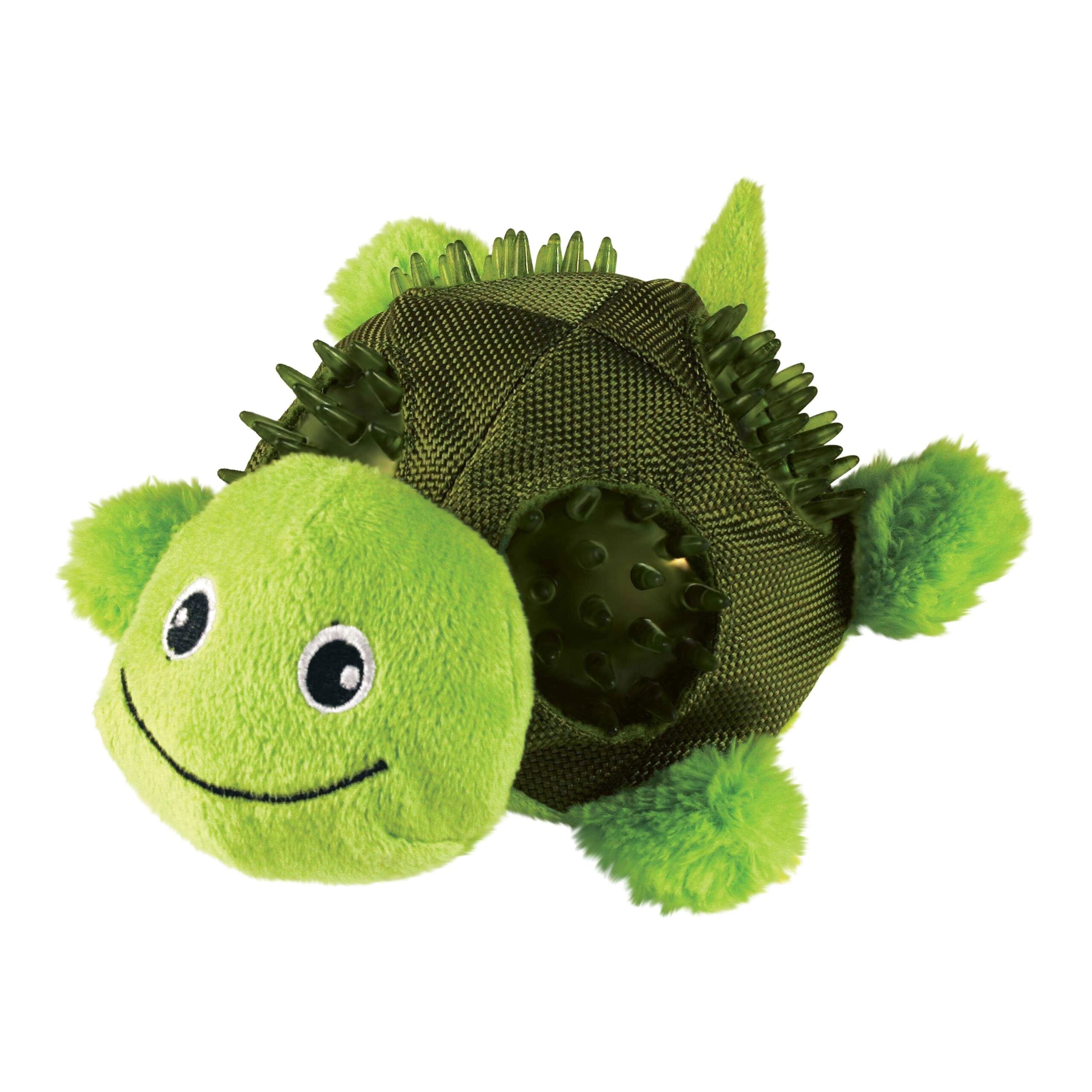 KONG Shells Bear Squeaky Plush Dog Toy - Small