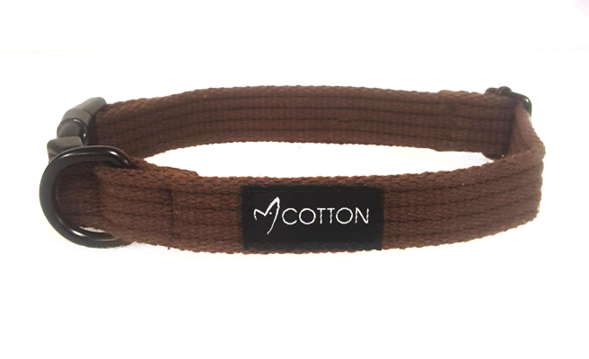 Gor Pets Cotton Dog Collar - Small 1.5cm Black