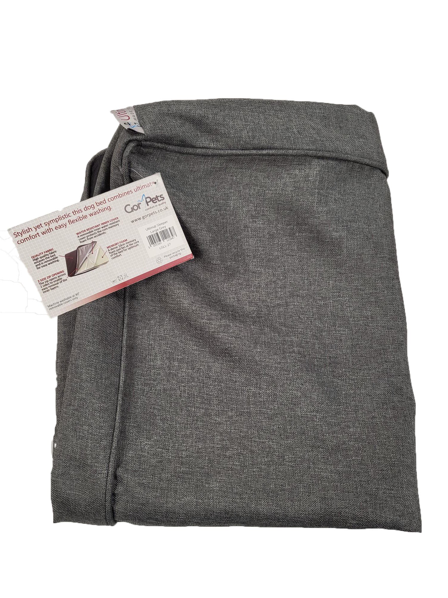 Gor Pets Ultima Memory Foam Replacement Dog Sleeper Cover - Large Grey