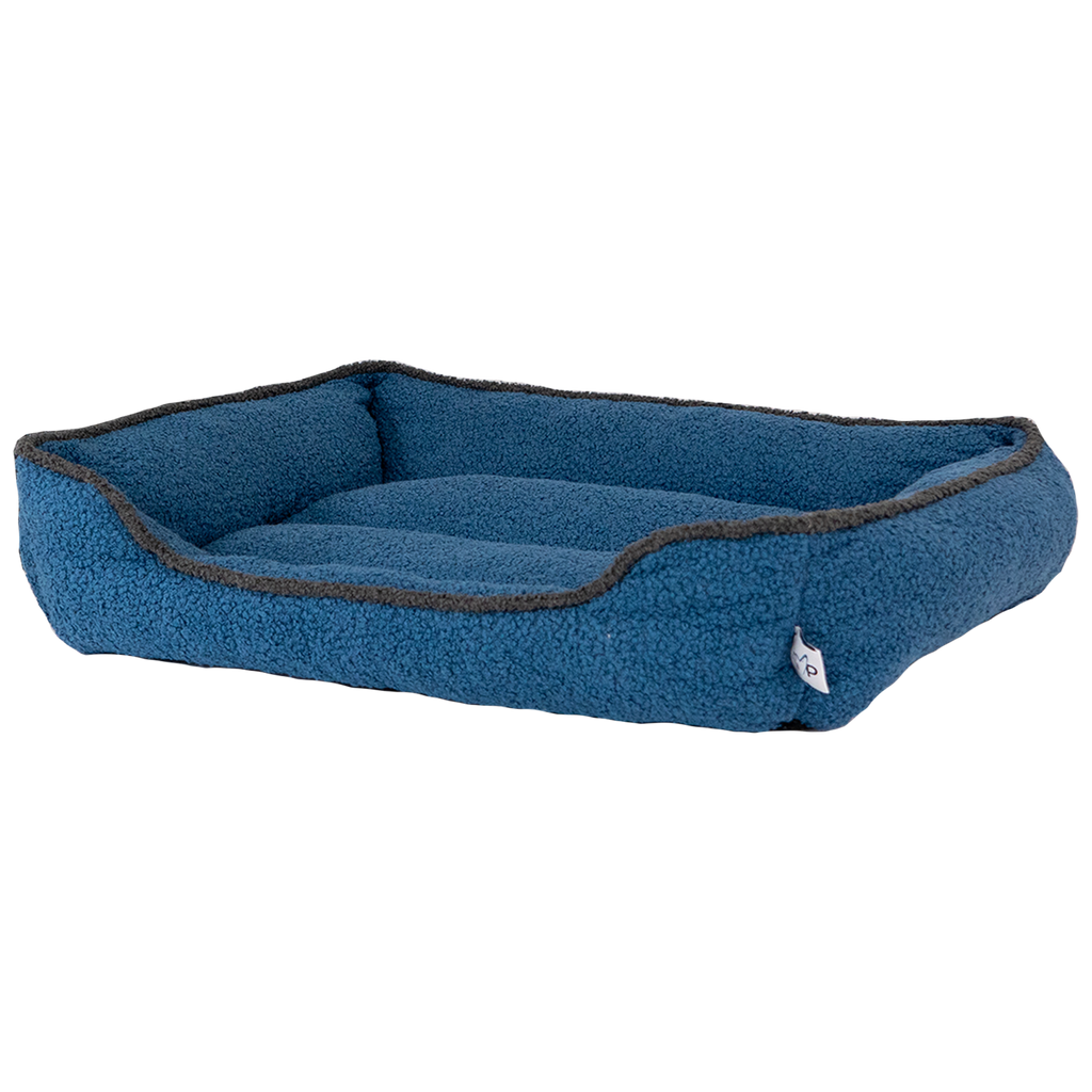 Gor Pets Teddy Soft Fleece Thermal Machine Washable Dog Bed - Large Blue