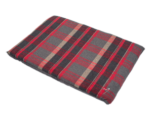Gor Pets Camden Washable Comfy Pet Mat - Medium Red Check