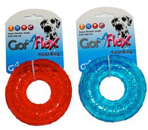 Gor Pets Flex Treat Ring Durable Dog Toy 10cm - Blue/Red