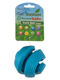 Gor Pets Sustain Curly Ball Eco-Friendly Dog Toy Large 10.5cm - Blue