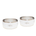 Harleys Companions - Lunar Dog Bowls - Food & Water Bowl Set - White