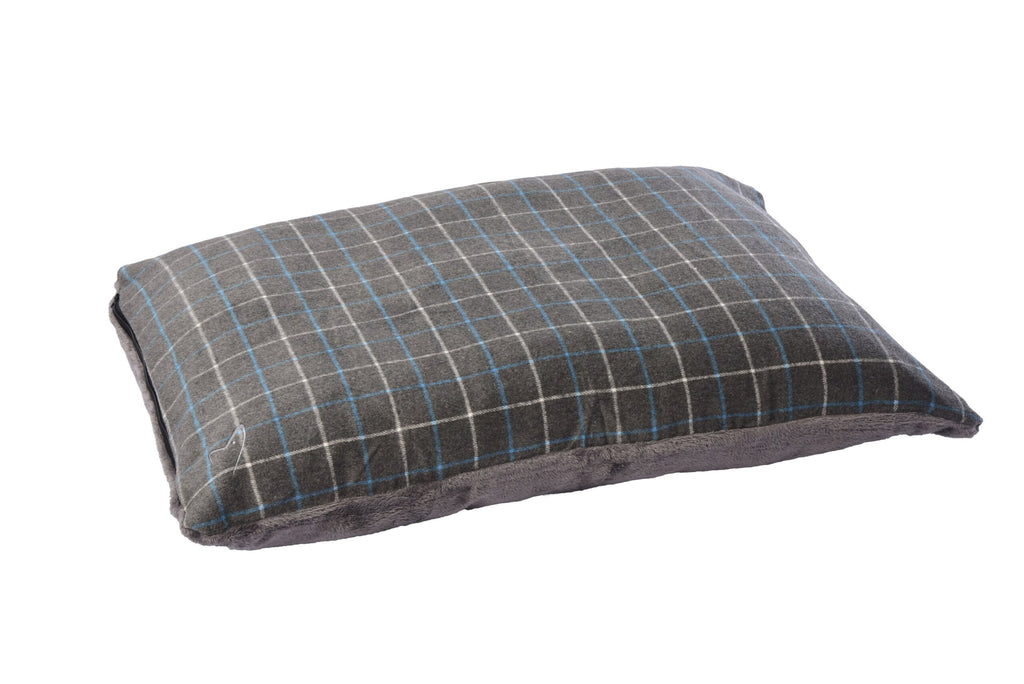 Gor Pets Premium Comfy Orthopaedic Machine Washable Dog Cushion - Large Grey Check