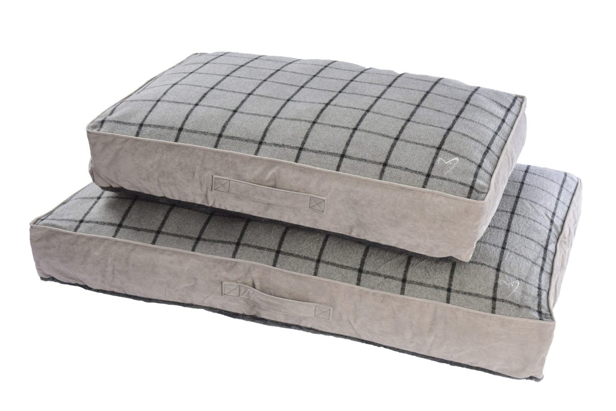 Gor Pets Camden Washable Bolster Pet Bed - Medium Red Check