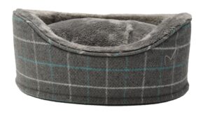 Gor Pets Premium Orthopaedic Machine Washable Dog Bed - Small Grey Check (50cm)