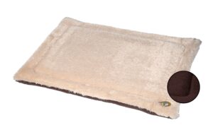 Gor Pets Nordic Soft Fleece Non-Slip Dog Crate Mat - Medium Brown (53x76cm)