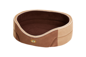 Gor Pets Manhattan Premium Soft Fleece Machine Washable Dog Bed - 18" Brown/Beige