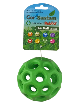 Gor Pets Sustain Air Ball Eco-Friendly Dog Toy Large 10.5cm - Green