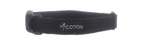 Gor Pets Cotton Dog Collar - Small 1.5cm Black
