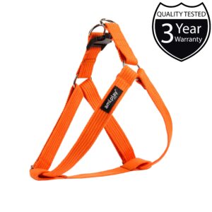 Ami Play Cotton Adjustable Durable Dog Harness - Small Orange (1.5cm)