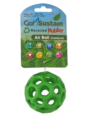 Gor Pets Sustain Air Ball Eco-Friendly Dog Toy Medium 6.5cm - Green