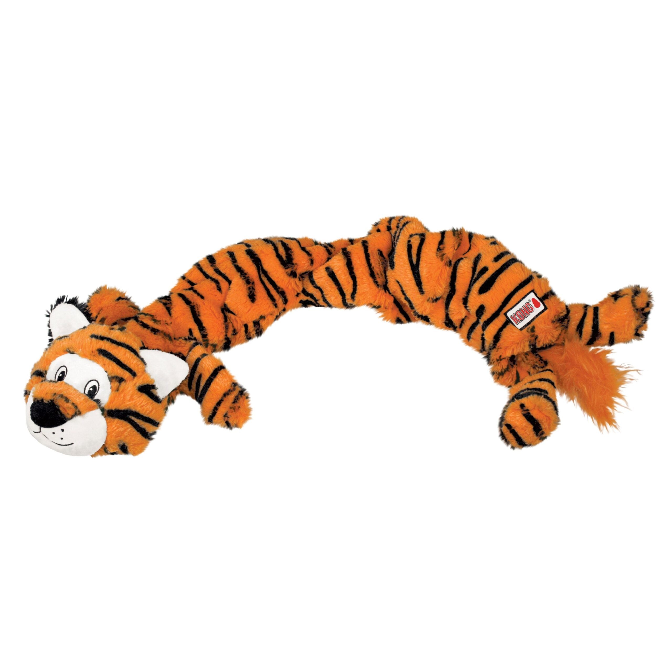 KONG Stretchezz Jumbo Snow Leopard Squeaky Stretch Dog Toy - X-Large