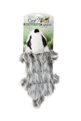 Gor Pets Wild Multi-Squeak Badger Plush Pet Toy 30cm