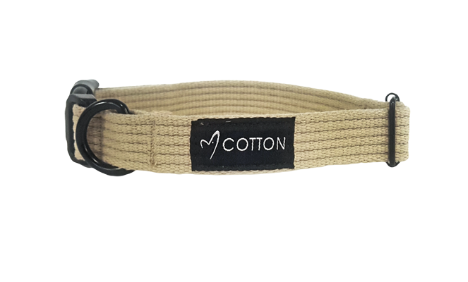 Gor Pets Cotton Dog Collar - Large 2.5cm Brown