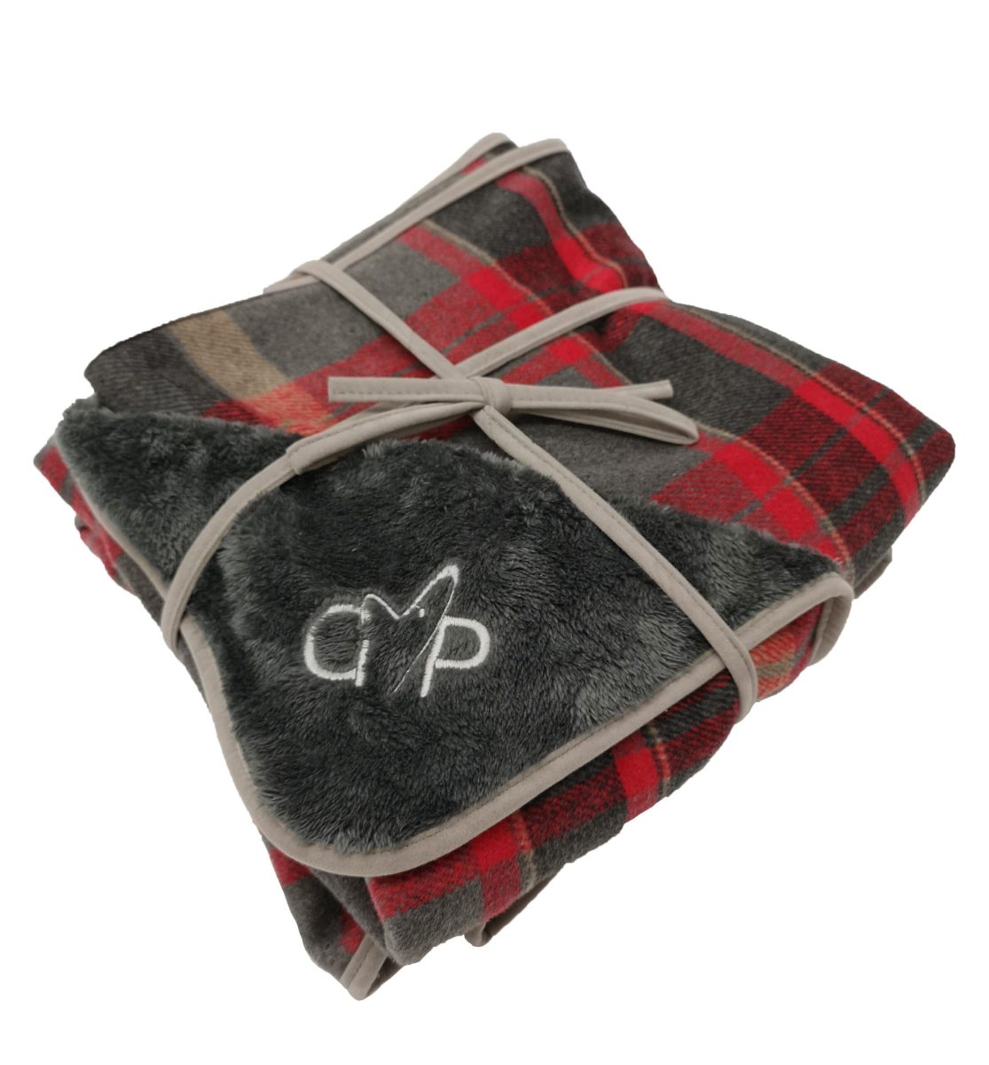 Gor Pets Camden Washable Double-Sided Pet Blanket - Large Grey Check