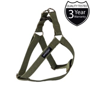 Ami Play Cotton Adjustable Durable Dog Harness - Small Green (1.5cm)