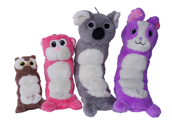 Gor Pets Daddy Tums Plush Pet Toy 54cm - Lilac/Grey/Pink/Brown