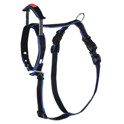 Patento Premium Adjustable Padded Reflective Dog Harness with Integrated Leash - XL Blue (61-71cm)
