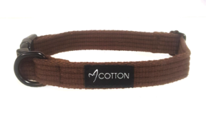 Gor Pets Cotton Dog Collar - Small 1.5cm Brown