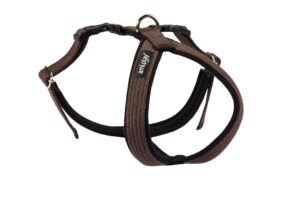 Ami Play Grand Cotton Adjustable Durable Dog Harness - Large Brown (2.5cm)