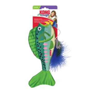 KONG Wrangler Angler Fish Interactive Crinkle Cat Toy - Assorted