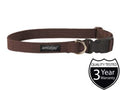 Ami Play Cotton Adjustable Durable Dog Collar - Large Brown (2.5cm)