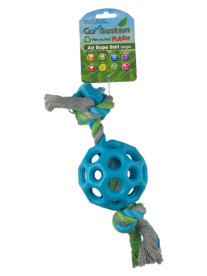 Gor Pets Sustain Air Rope Ball Eco-Friendly Dog Toy Large 10.5cm - Blue