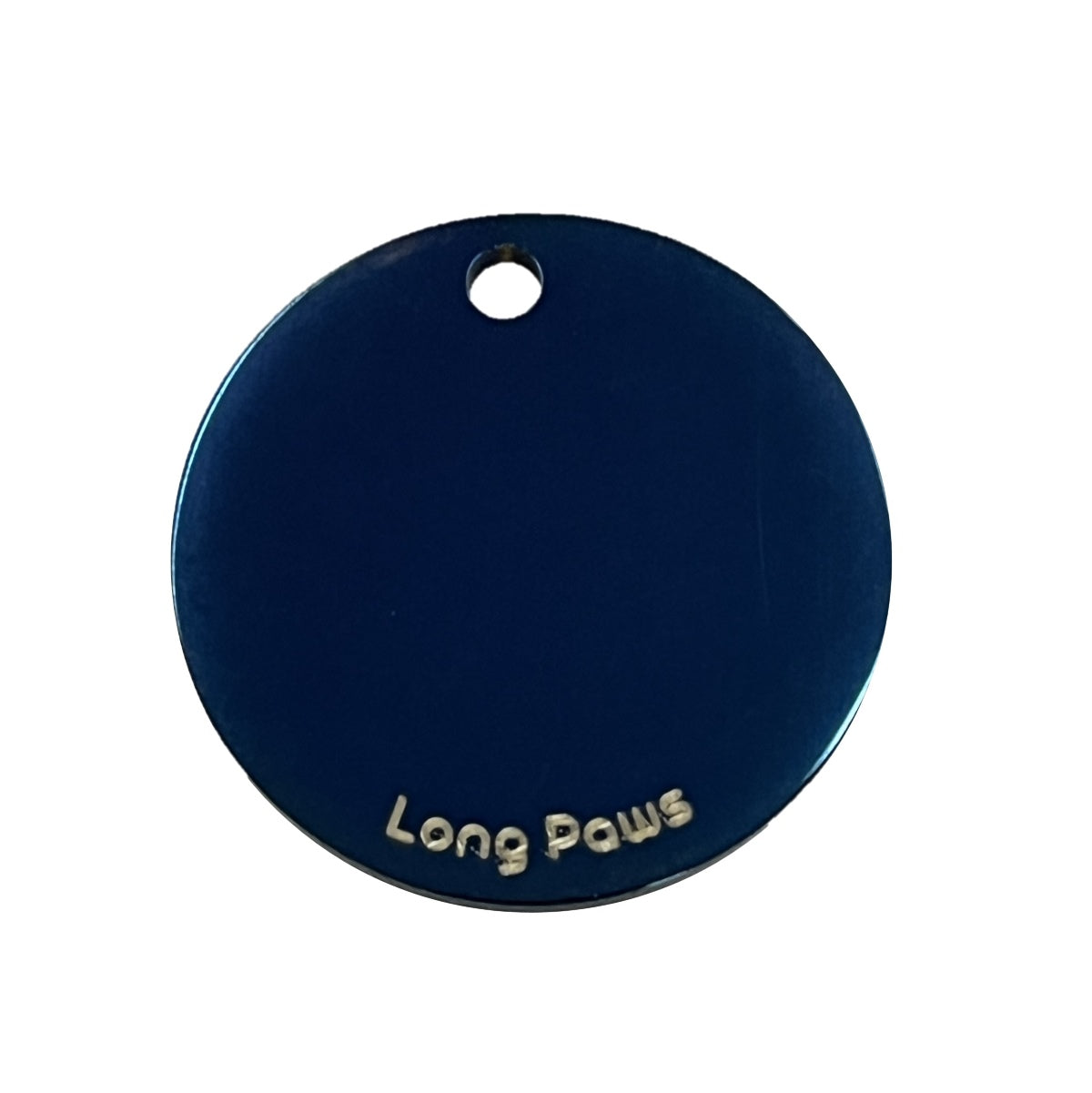 Harleys Companions - Titanium Dog Tag (25mm), Engravable, Blue | Round