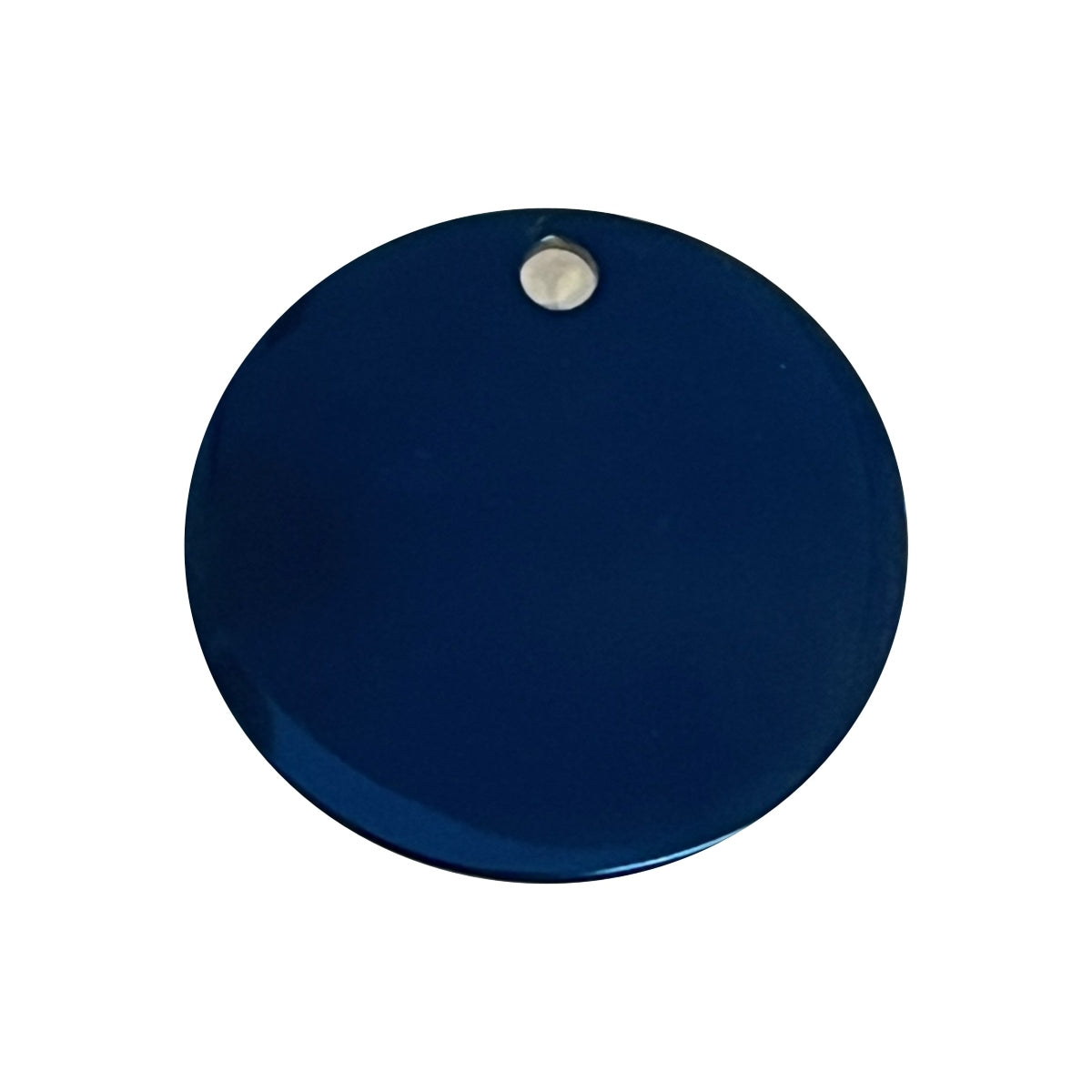 Harleys Companions - Titanium Dog Tag (25mm), Engravable, Blue | Round