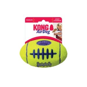 KONG Air Squeaker Football Squeaky Dog Toy Medium 12cm