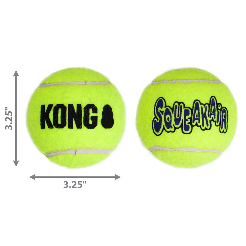 KONG Air Squeaker Tennis Ball Squeaky Dog Toy Large 8cm