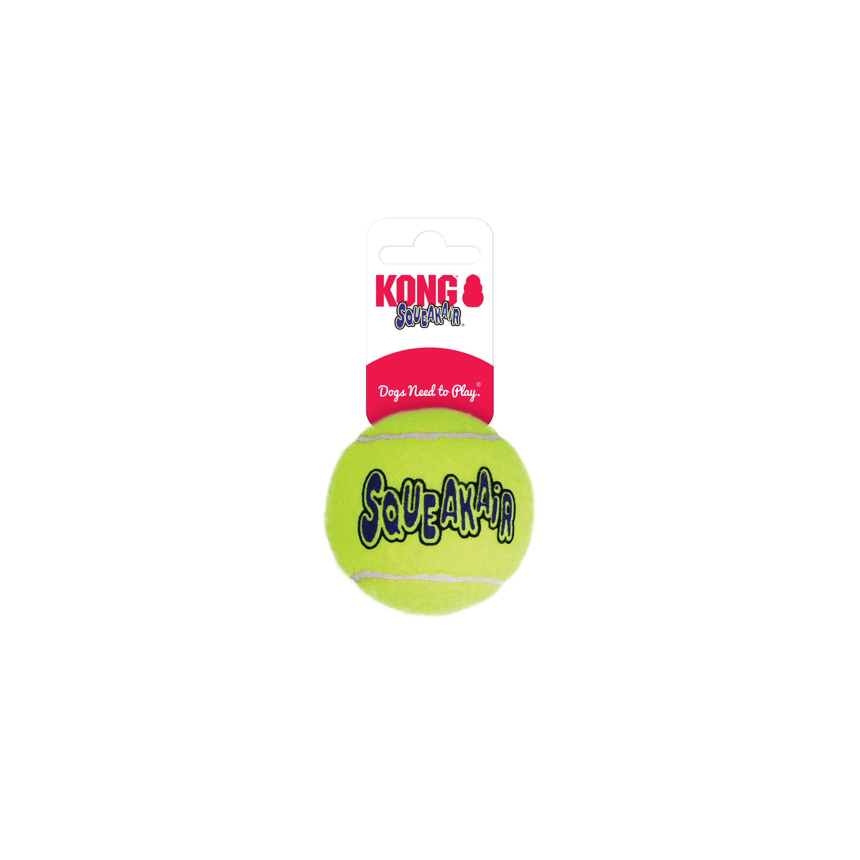 KONG Air Squeaker Tennis Ball Squeaky Dog Toy Medium 6.5cm