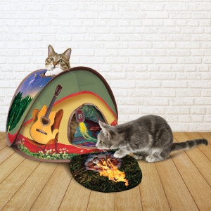 KONG Play Spaces Glamping Tent Interactive Cat Hideaway