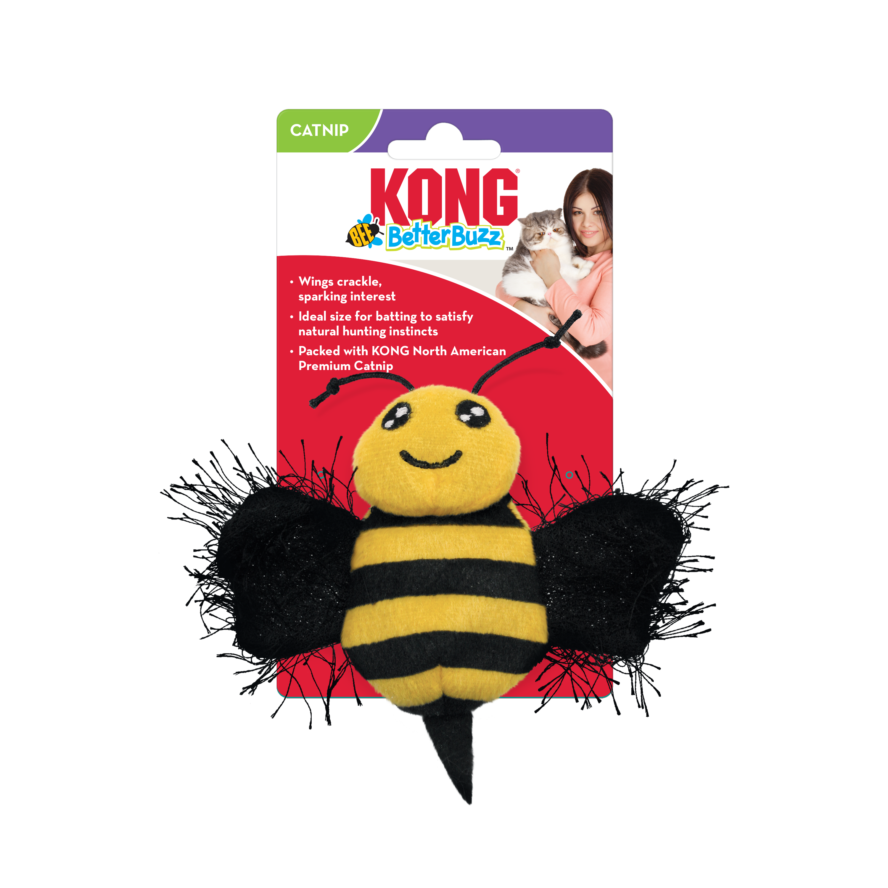 KONG Better Buzz Bee Interactive Cat Toy