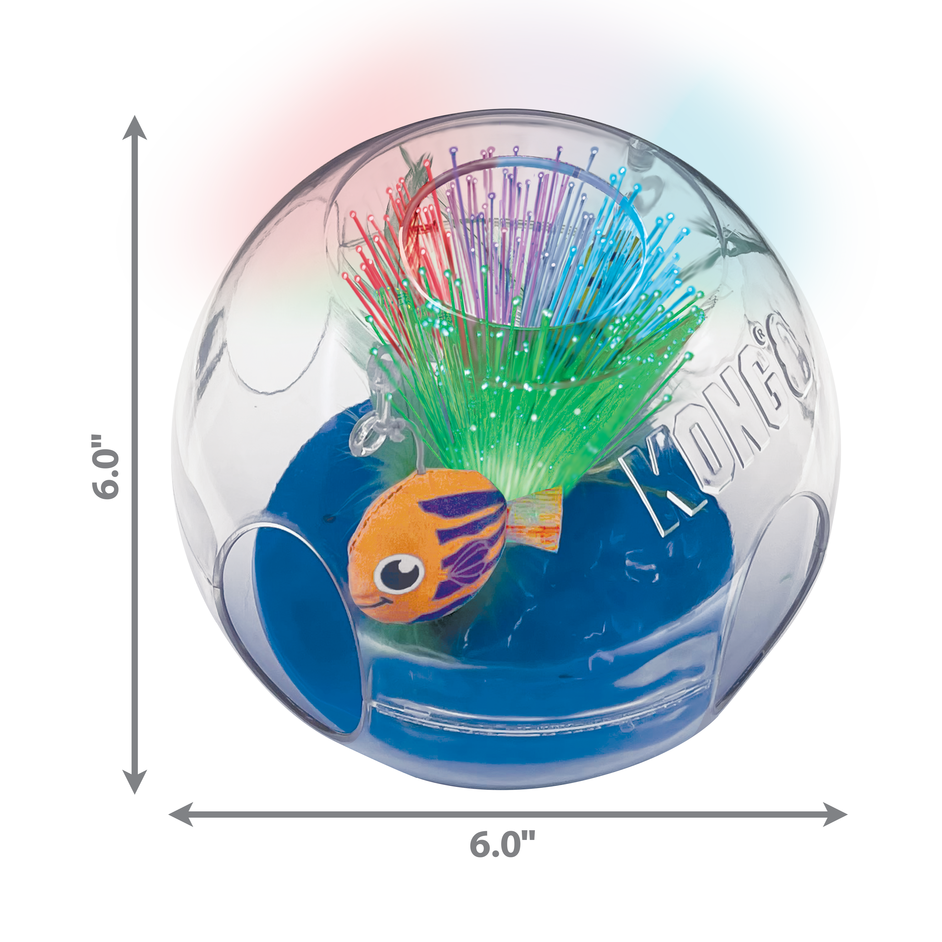 KONG Bat-A-Bout Glow Aquarium Interactive Cat Toy