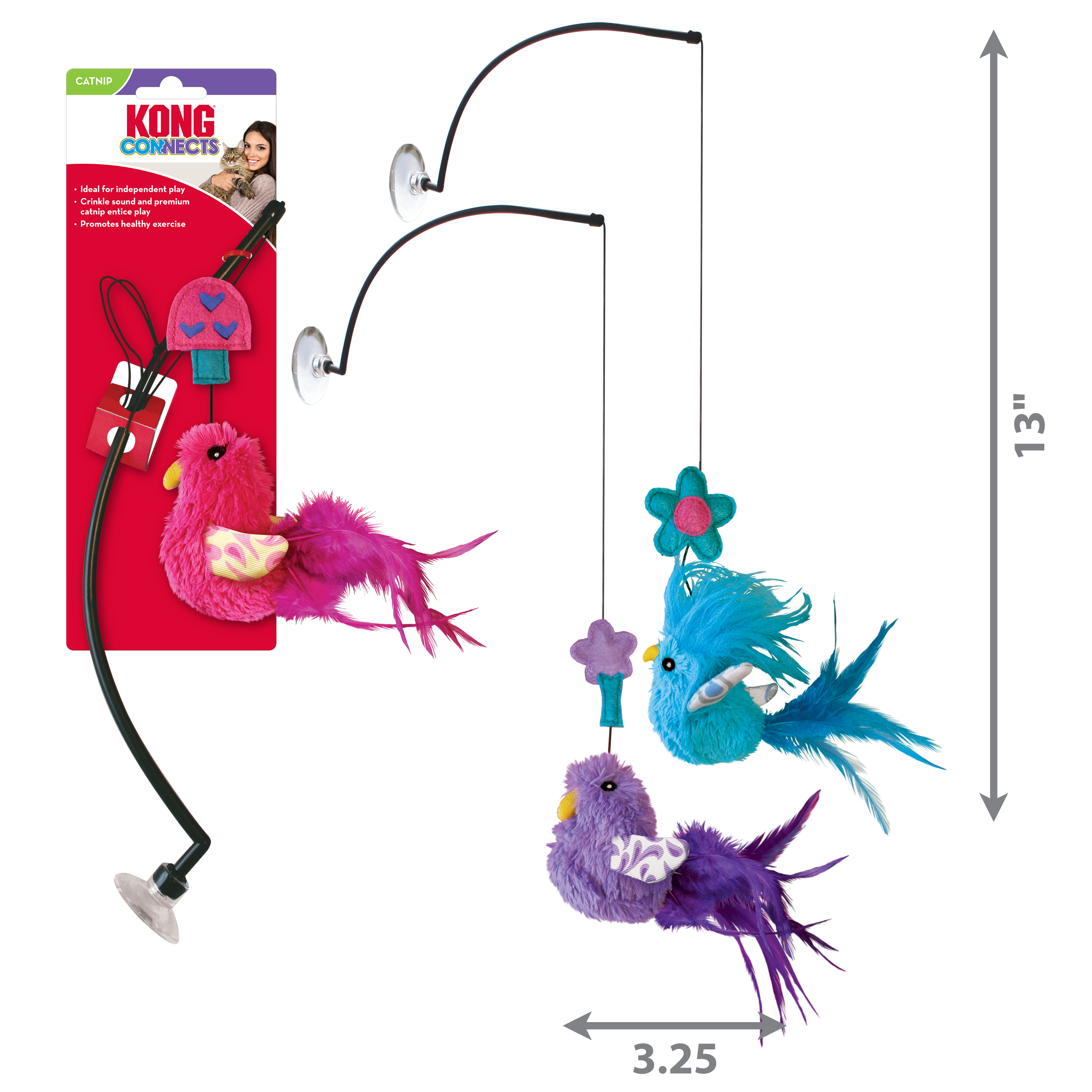 KONG Connects Window Teaser Interactive Cat Toy