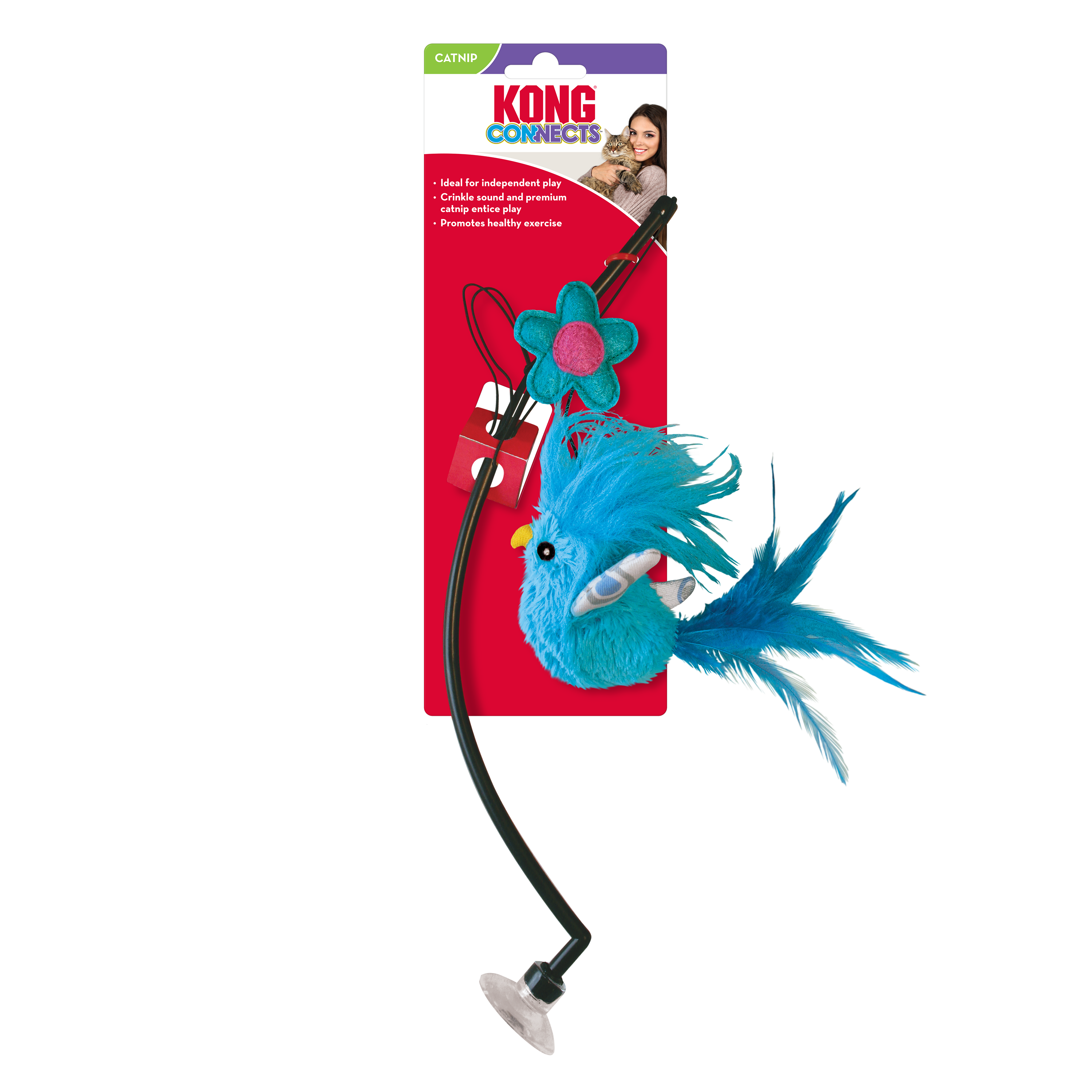 KONG Connects Window Teaser Interactive Cat Toy