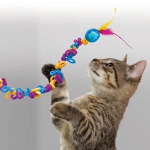 KONG Teaser Loopz Interactive Crinkle Cat Toy - Assorted