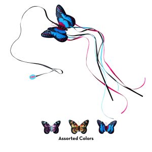 KONG Teaser Butterfly Interactive Crinkle Cat Toy - Assorted