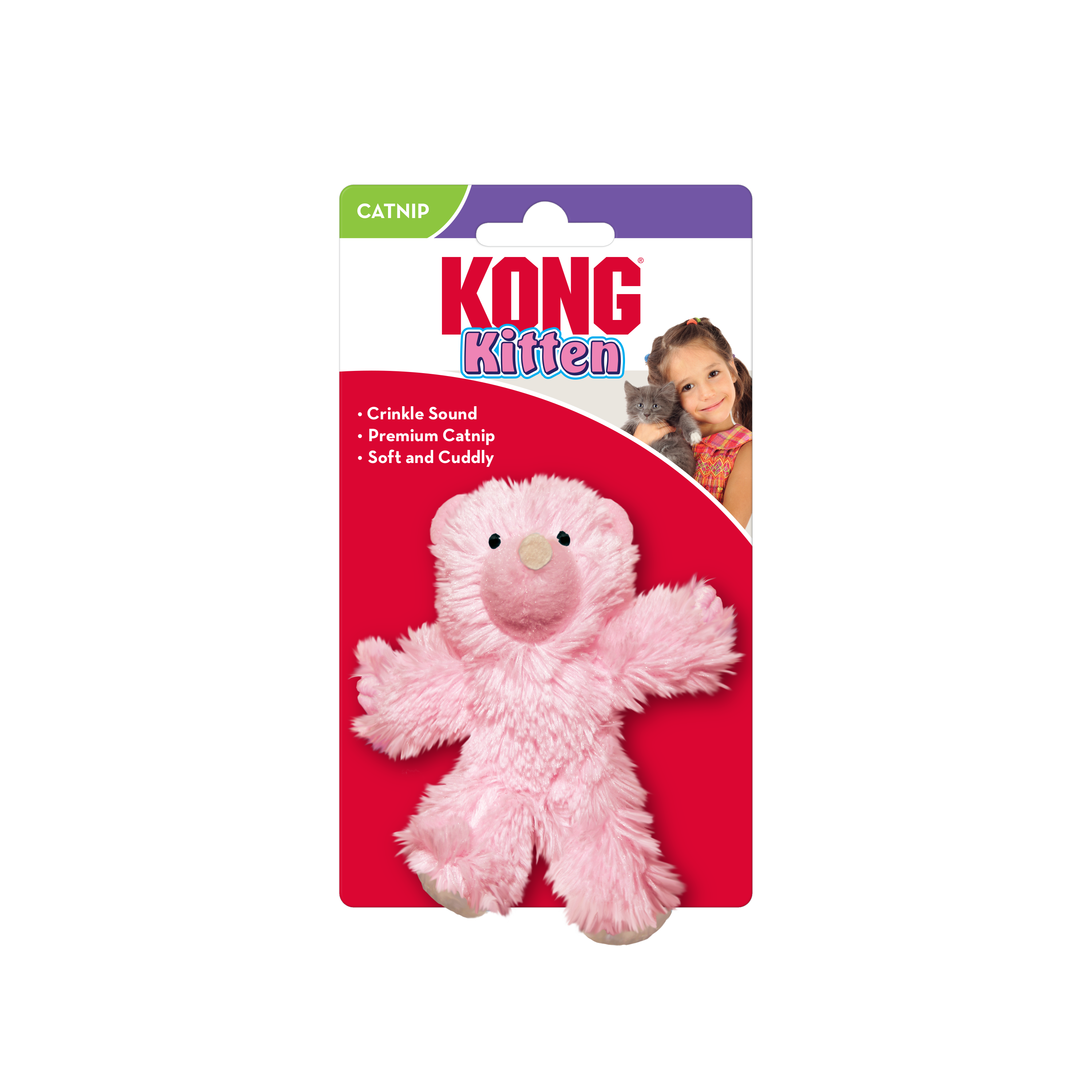 KONG Kitten Teddy Bear Plush Cat Toy 12cm