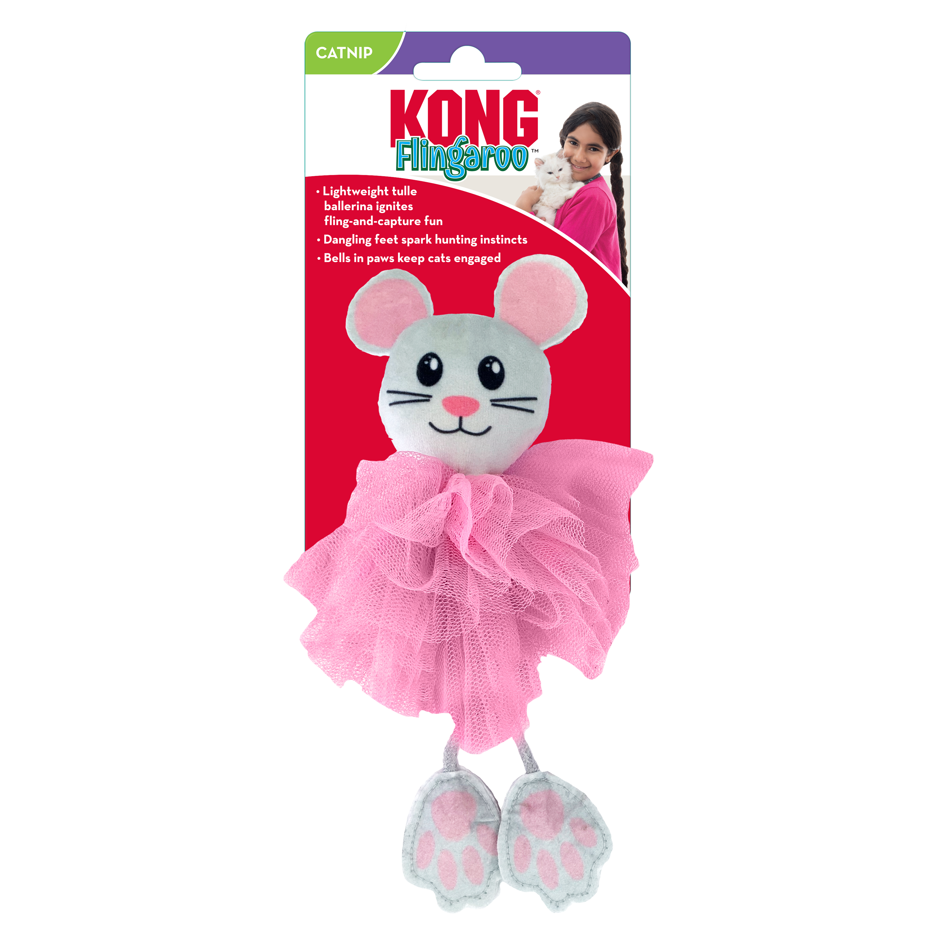 KONG Flingaroo Tutu Interactive Cat Toy - Assorted