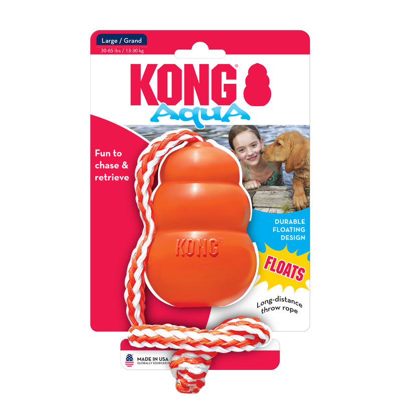 KONG Aqua Floating Dog Toy Medium 8.5cm - Orange